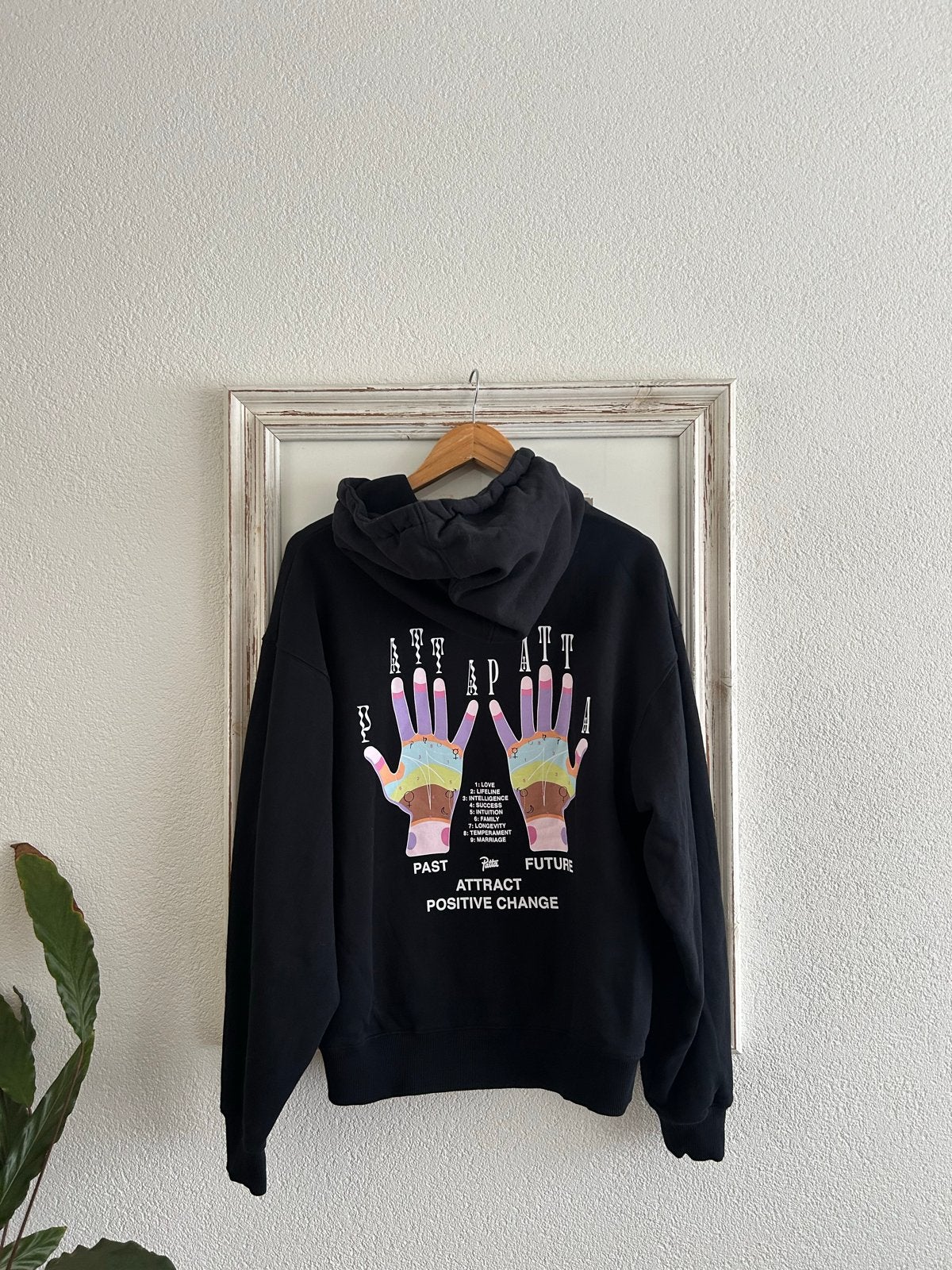 Patta Attract Positive Change Hoodie Zwart Maat S, Kleding | Heren, Ophalen of Verzenden, Zo goed als nieuw, Maat 46 (S) of kleiner