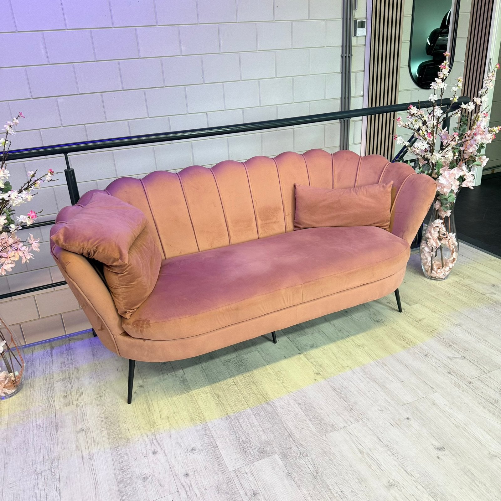Schelpen loungebank oud roze, Huis en Inrichting, Ophalen