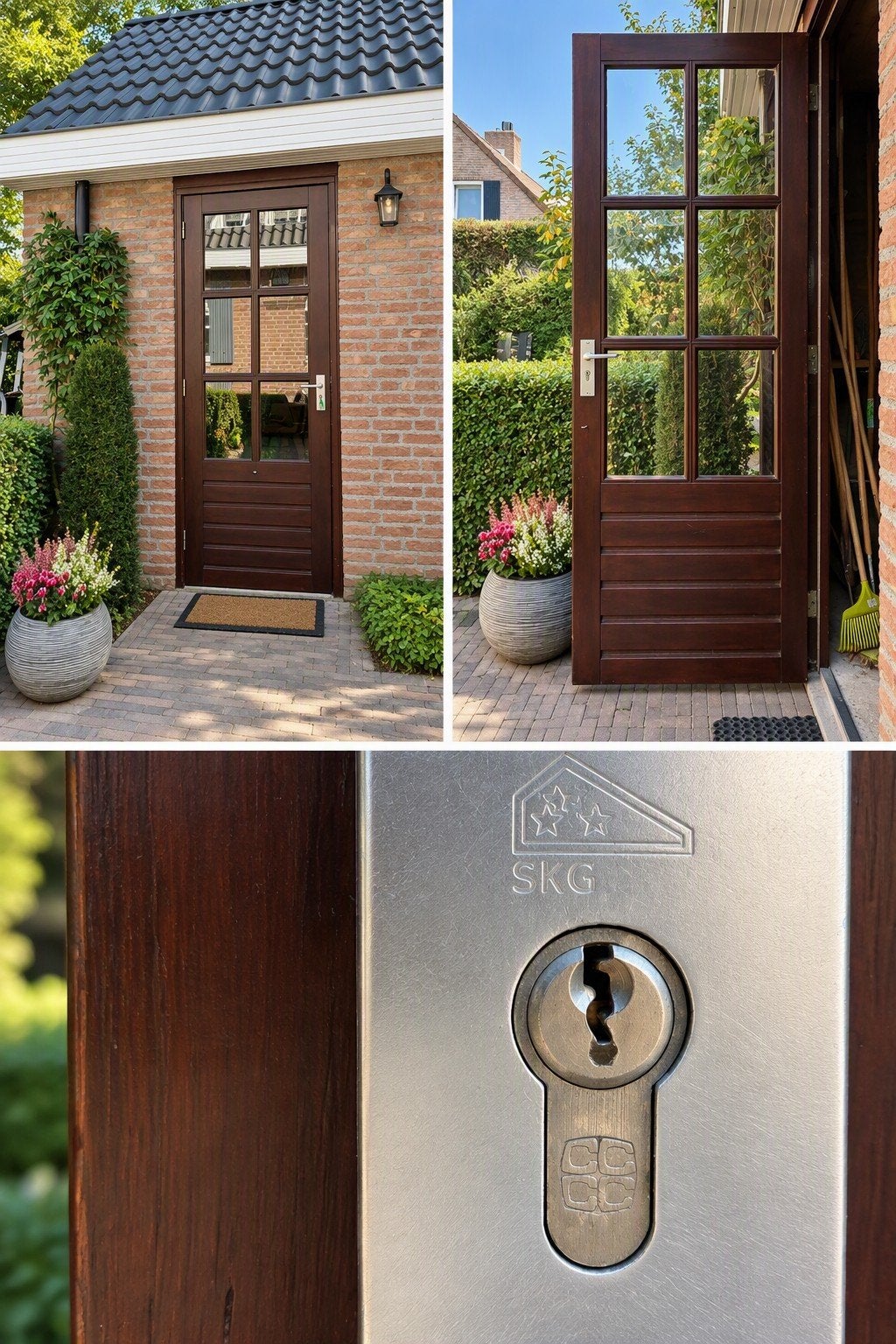 Meranti hardhouten buitendeur (211,5x83), Doe-het-zelf en Verbouw, Ophalen, Glas, Buitendeur, 200 tot 215 cm