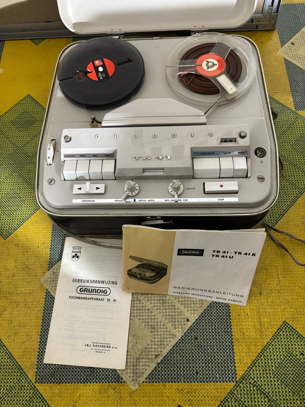 Grundig TK 41 Bandrecorder met handleidingen, Grundig, Ophalen of Verzenden, Grundig@grundig.nl, Bandrecorder
