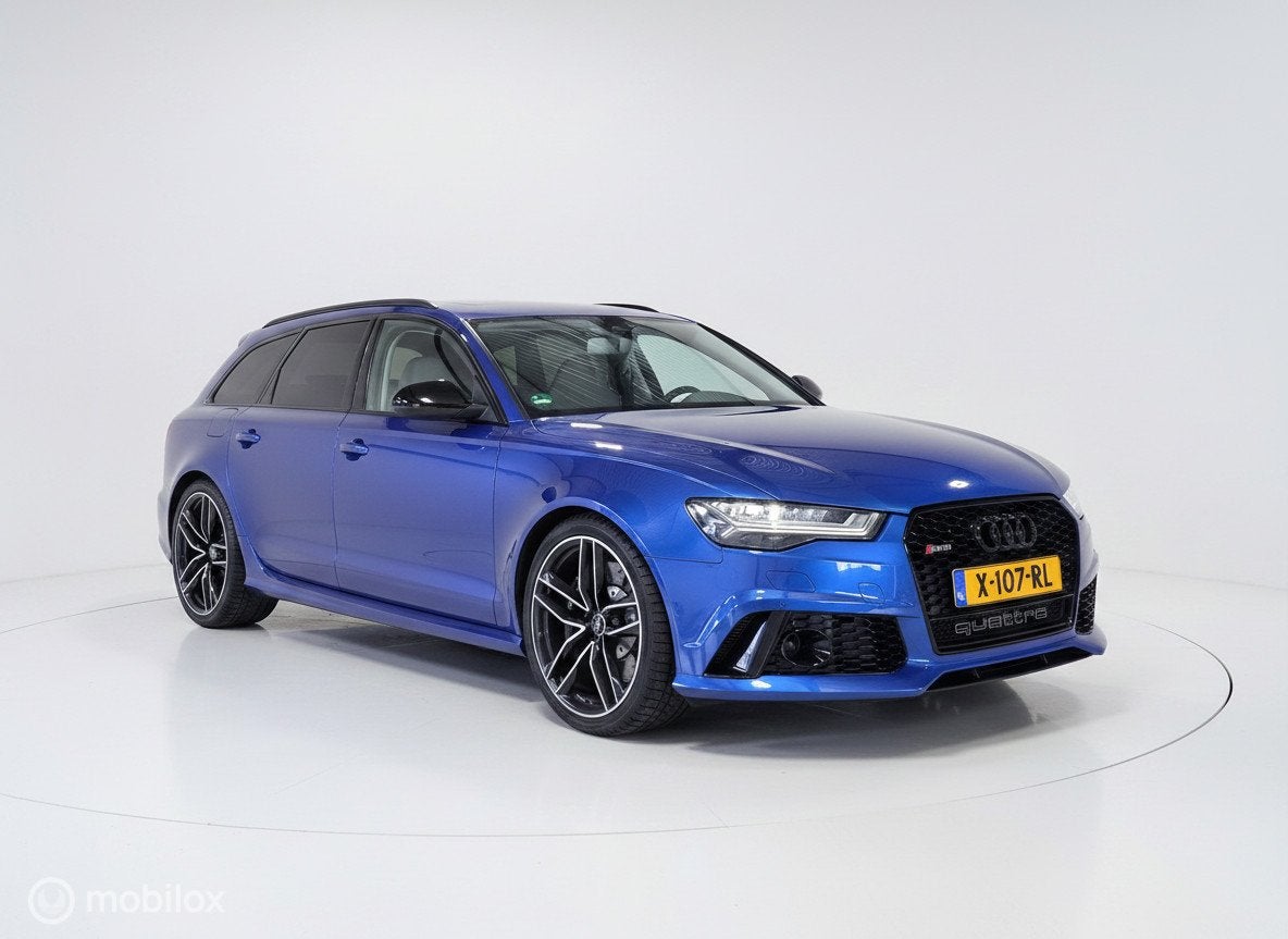 Audi RS 6 Avant 4.0 TFSI RS 6 quattro MTM 670PK Dealeronderh, Auto's, Automaat, Gebruikt, Blauw, Geïmporteerd