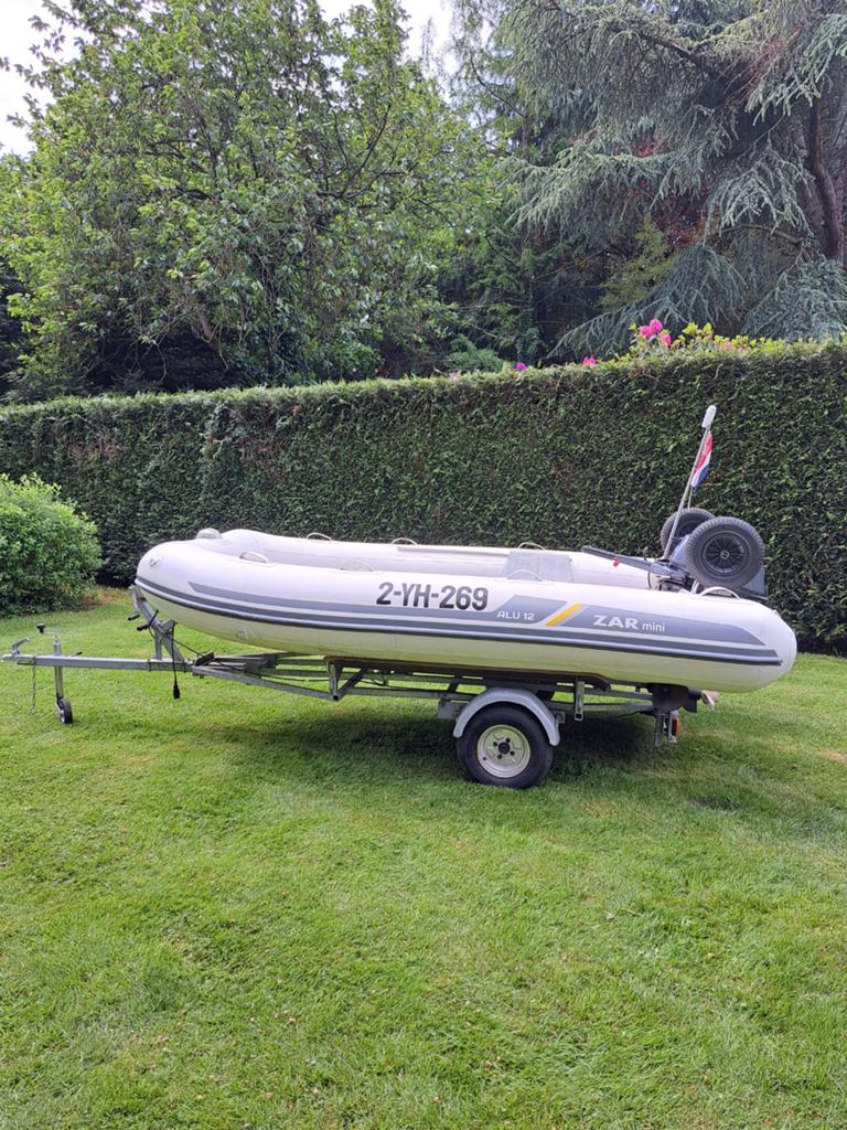 ZAR Mini alu 12 met Yamaha 20 PK 4takt buitenboordmotor, Ophalen, Zo goed als nieuw, Motor en Techniek