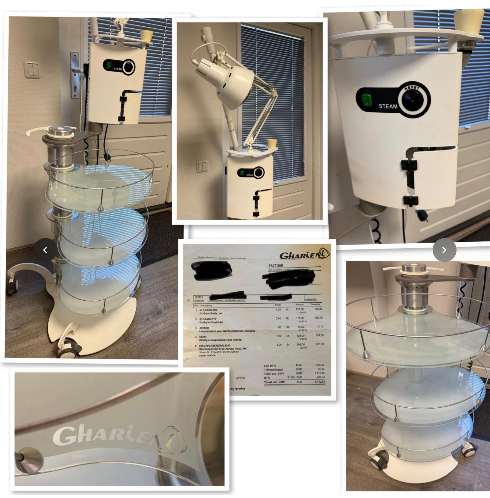 Gharieni Glastyle met vapozone/stoom en infraroodlamp, Witgoed en Apparatuur, Ophalen, Zo goed als nieuw, Overige typen
