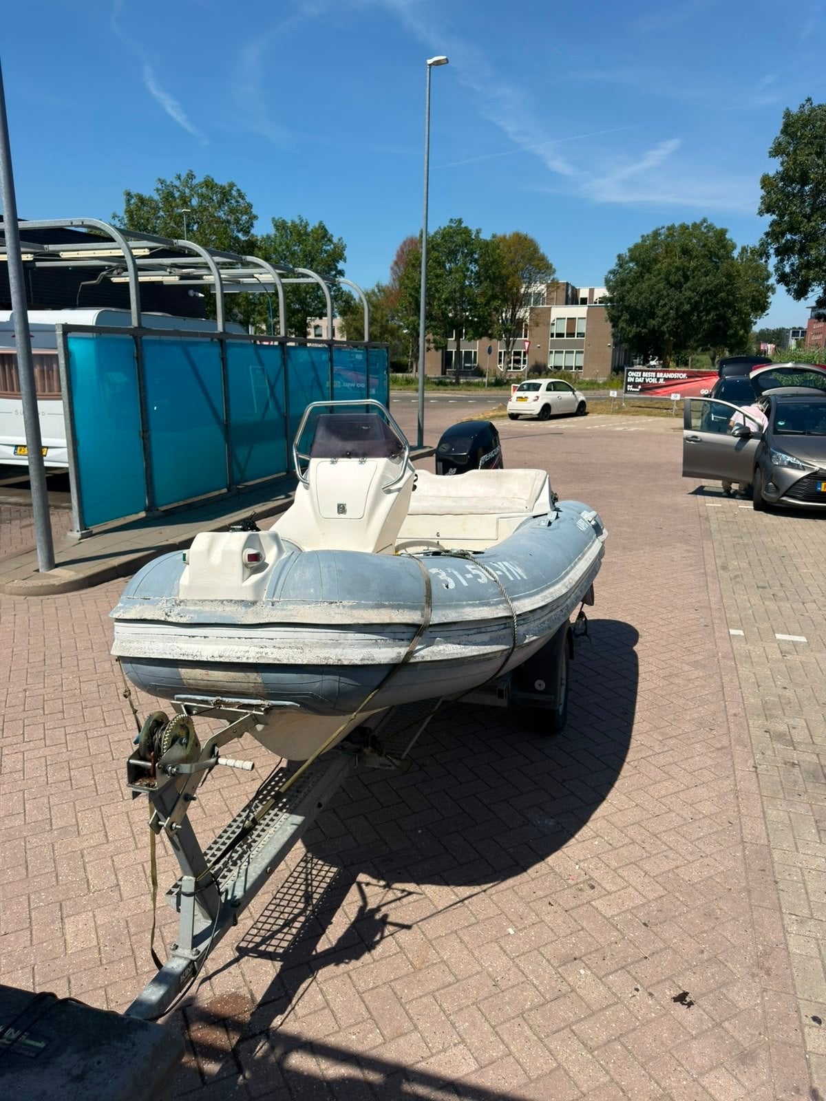 Apex RIB met Mercury 50PK buitenboordmotor, Ophalen of Verzenden, Polyester/glasvezel, Overige merken, Gebruikt