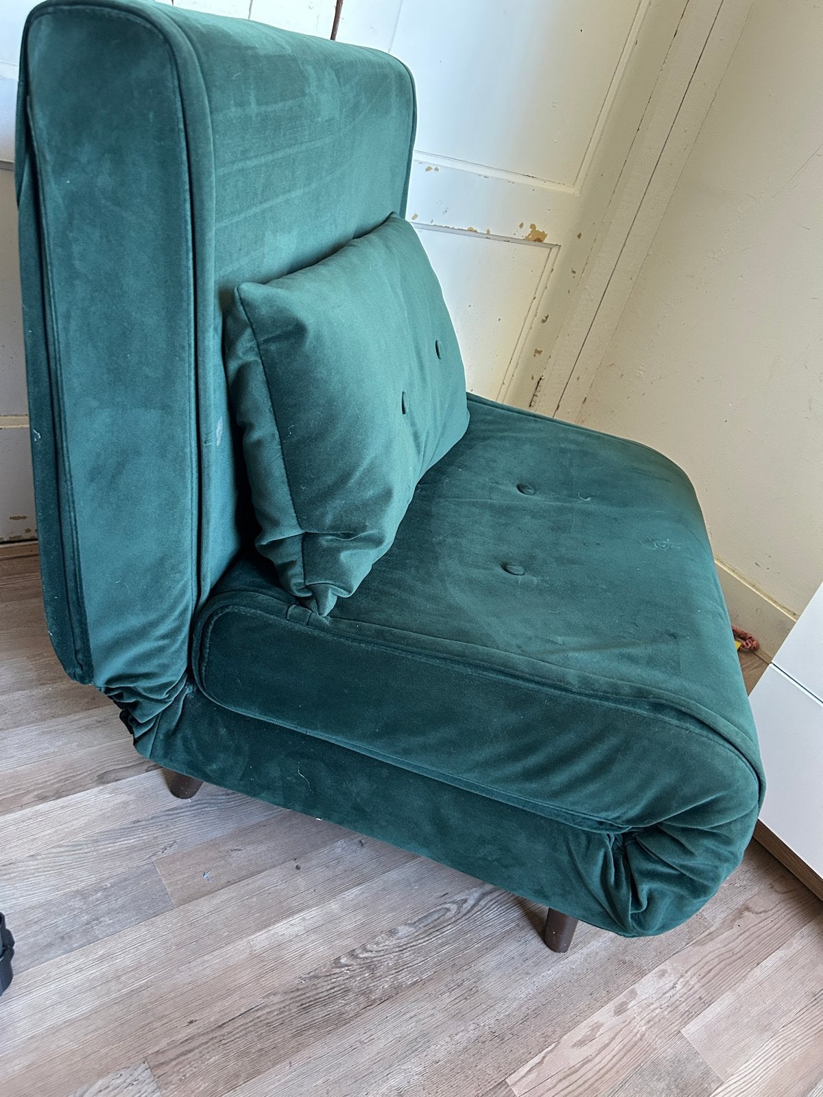 Groen Made Slaapbankje, Ophalen, Gebruikt, 190 cm of minder, Groen