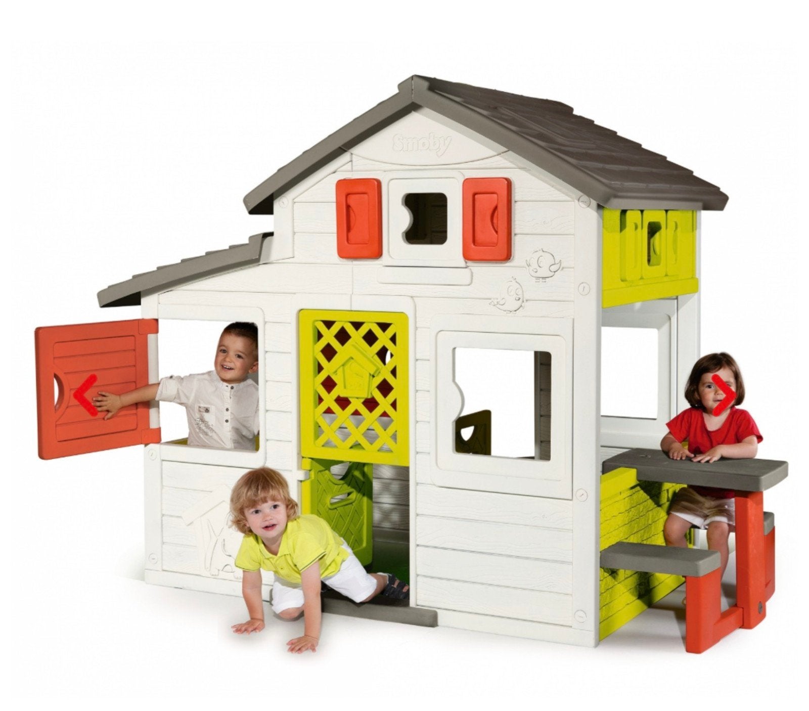 Smoby Speelhuisje met Picknicktafel en Luiken, Ophalen, Kunststof