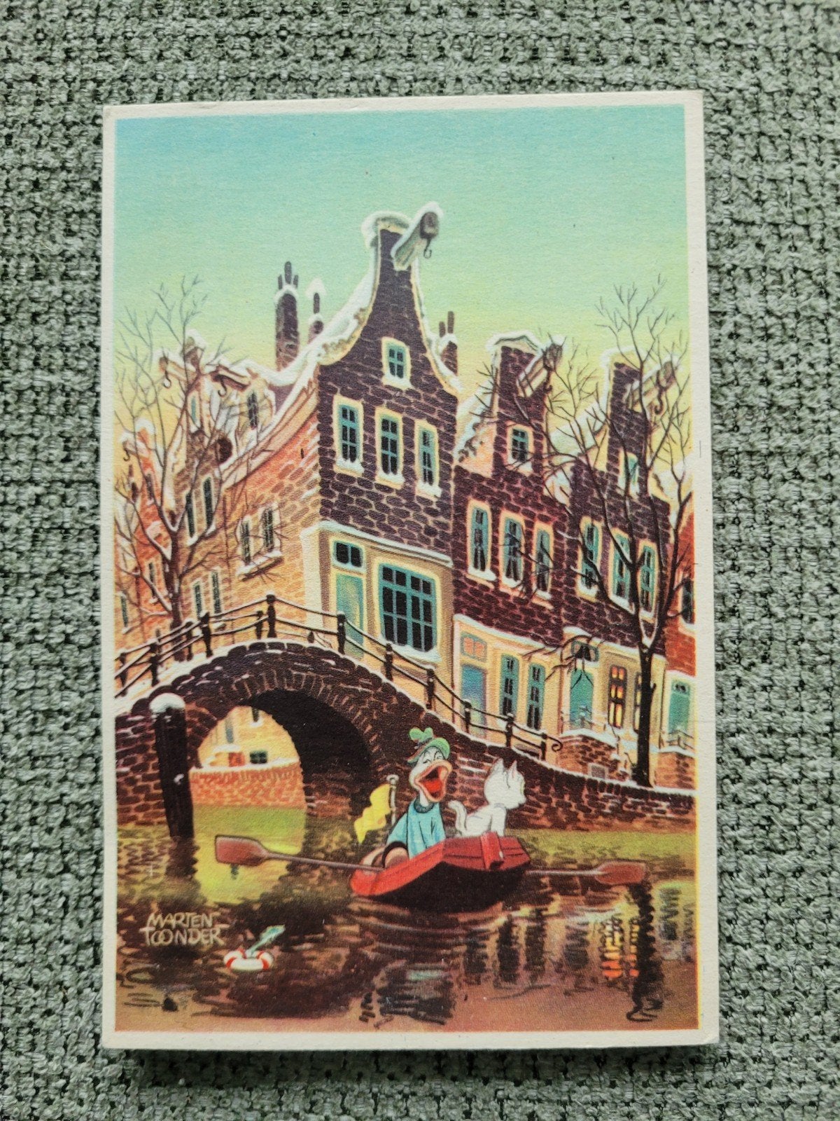 Ongelopen ansichtkaart / 1953/  Tom Poes / O.B.Bomm, Verzamelen, Stripfiguren, Ophalen of Verzenden, Olivier B, Bommel en Tom Poes