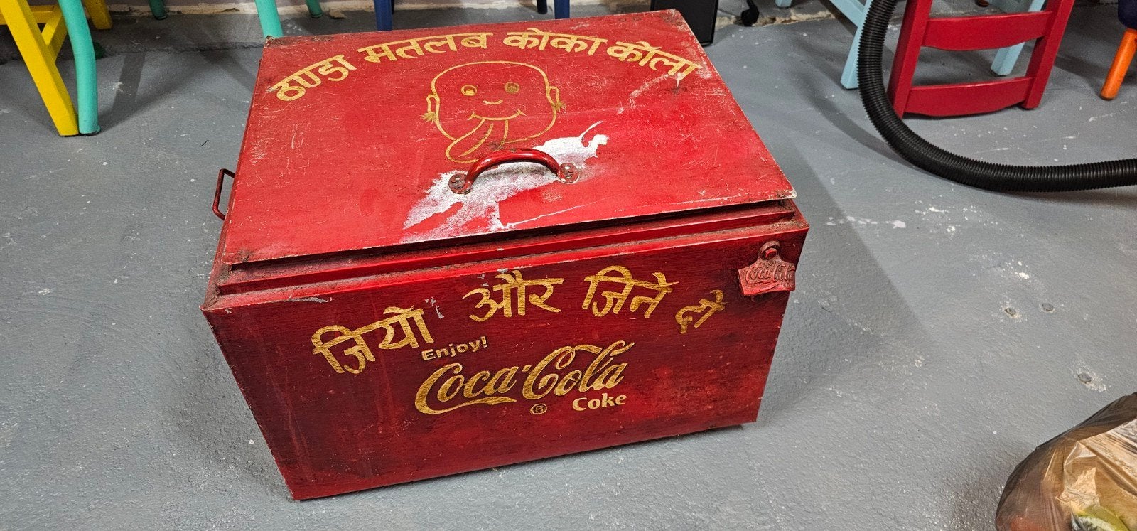 Vintage Coca-Cola Koelbox - Uniek Indiaas Design, Ophalen