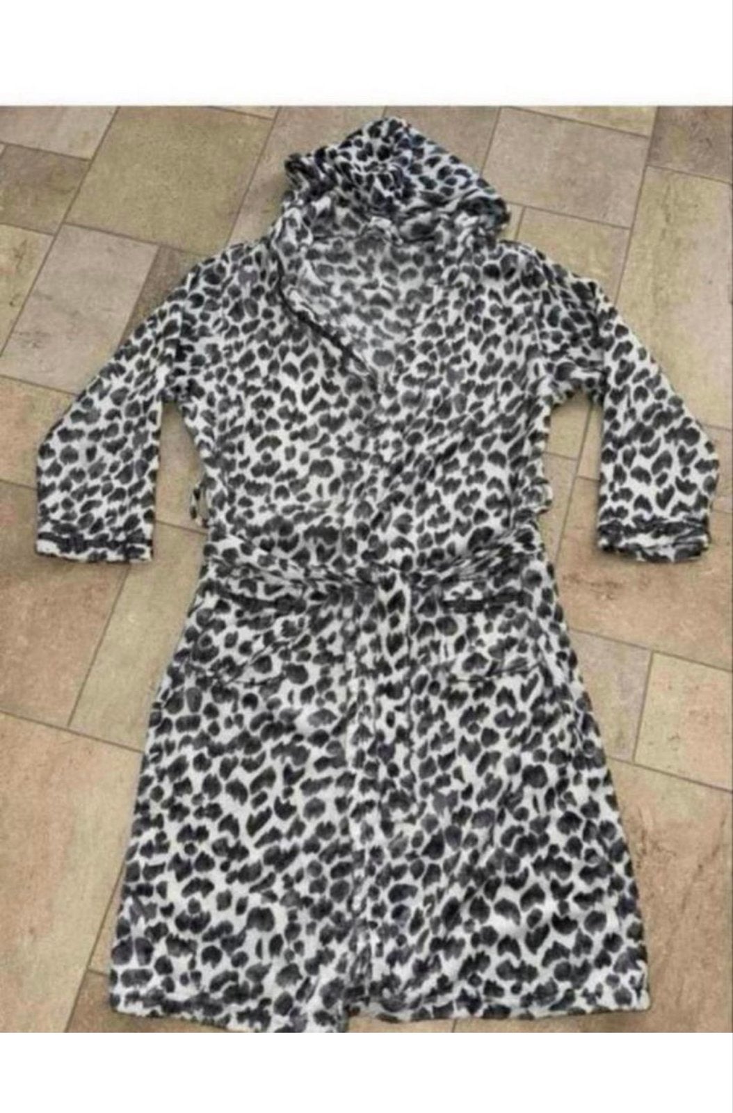 Hunkemöller Badjas Maat M Leopard Grijs, Ophalen of Verzenden, Gedragen