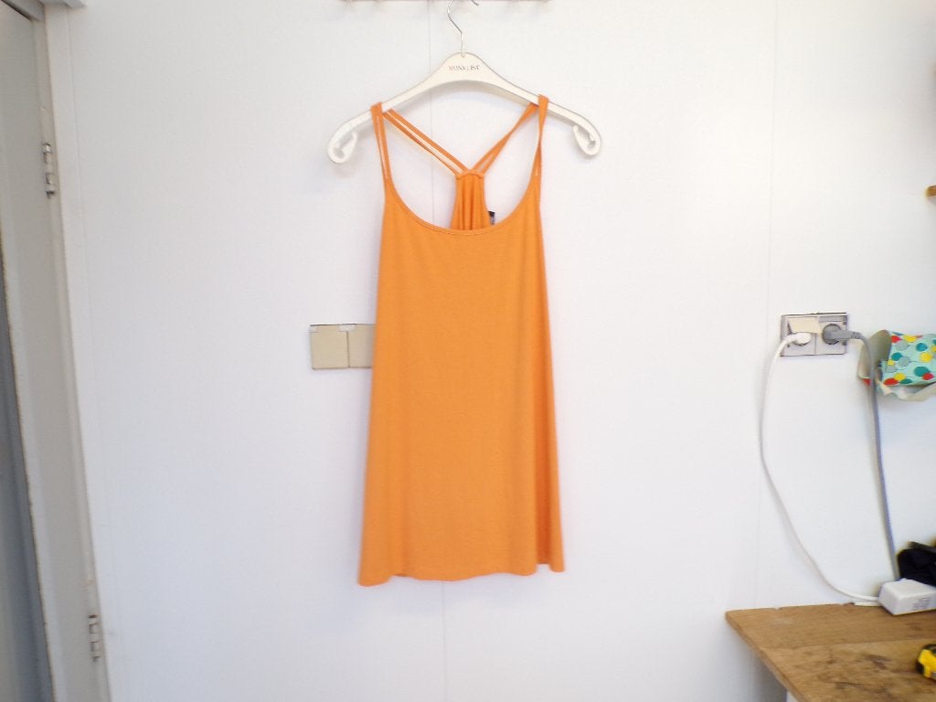 Oranje halter top Yesta m.dubbele bandjes maat 2 - 50 nieuw!, Oranje, Nvt, Nvt, Nvt