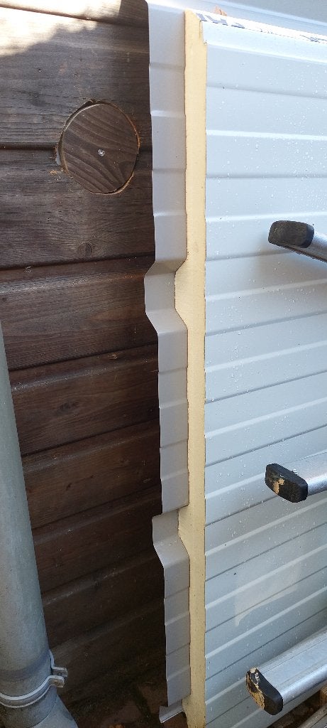 Geïsoleerde dakplaat - Grijs buiten, wit binnen, Ophalen, Nieuw, Overige materialen, 50 tot 100 mm