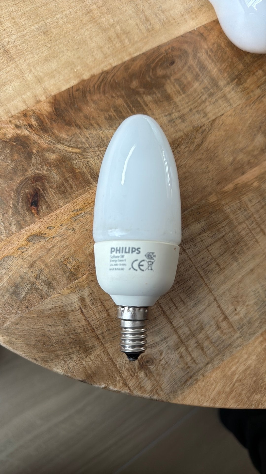 Philips Softone 5W Spaarlamp E14, Ophalen of Verzenden, Zo goed als nieuw, E14 (klein), Spaarlamp