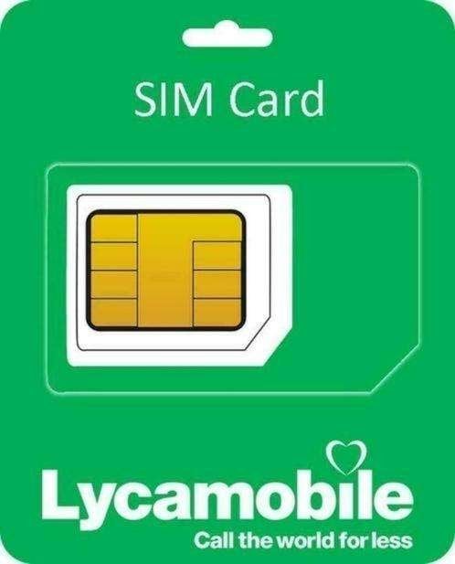 Lycamobile Prepaid Simkaart | 3 in 1 Simkaart | 4G | 4+| 5G, Telecommunicatie, Prepaidkaarten en Simkaarten, Ophalen, Nieuw, Overige providers