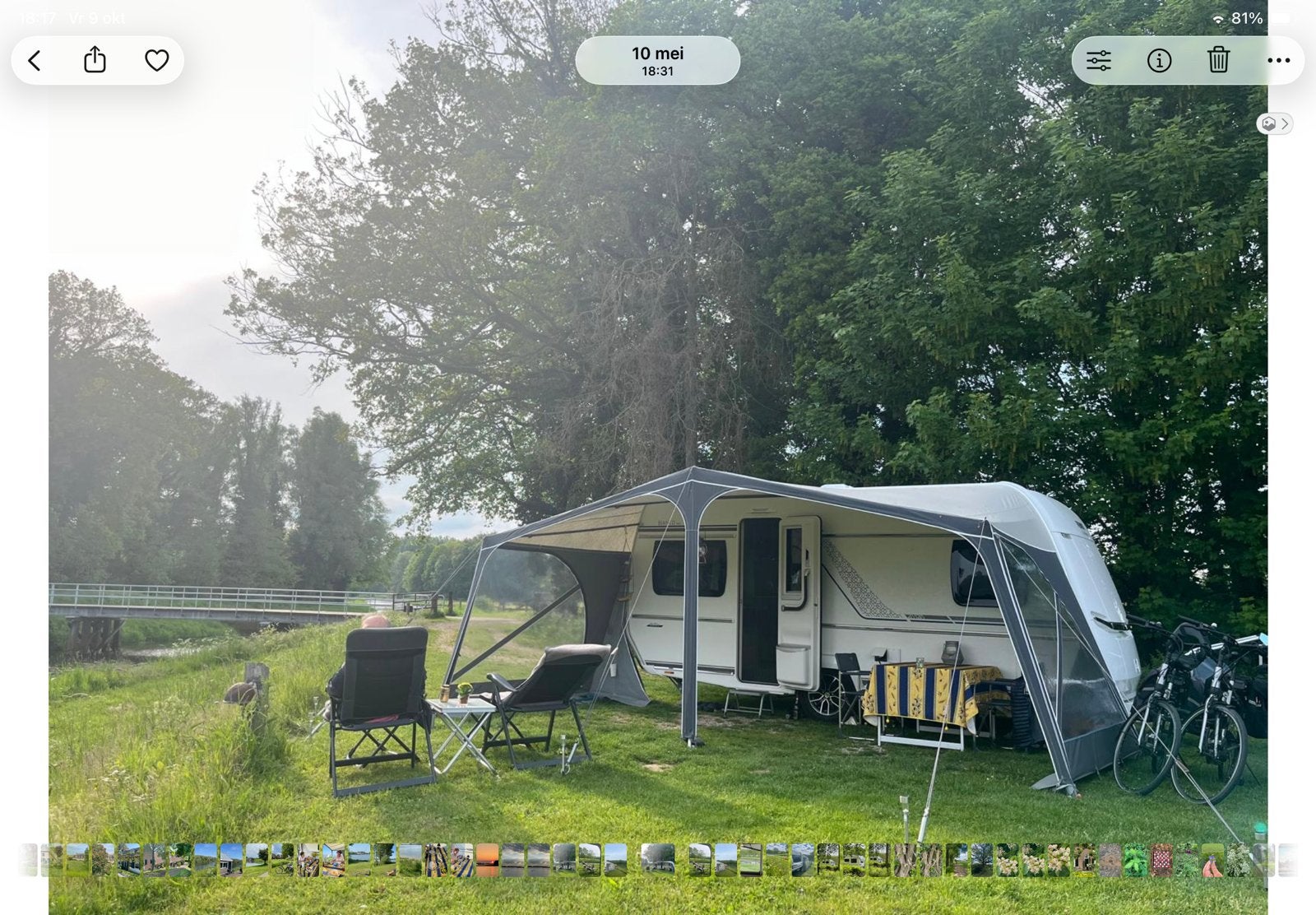 Caravanluifel Isabella Sun Shine Plus A950/G18, Caravans en Kamperen, Ophalen, Zo goed als nieuw