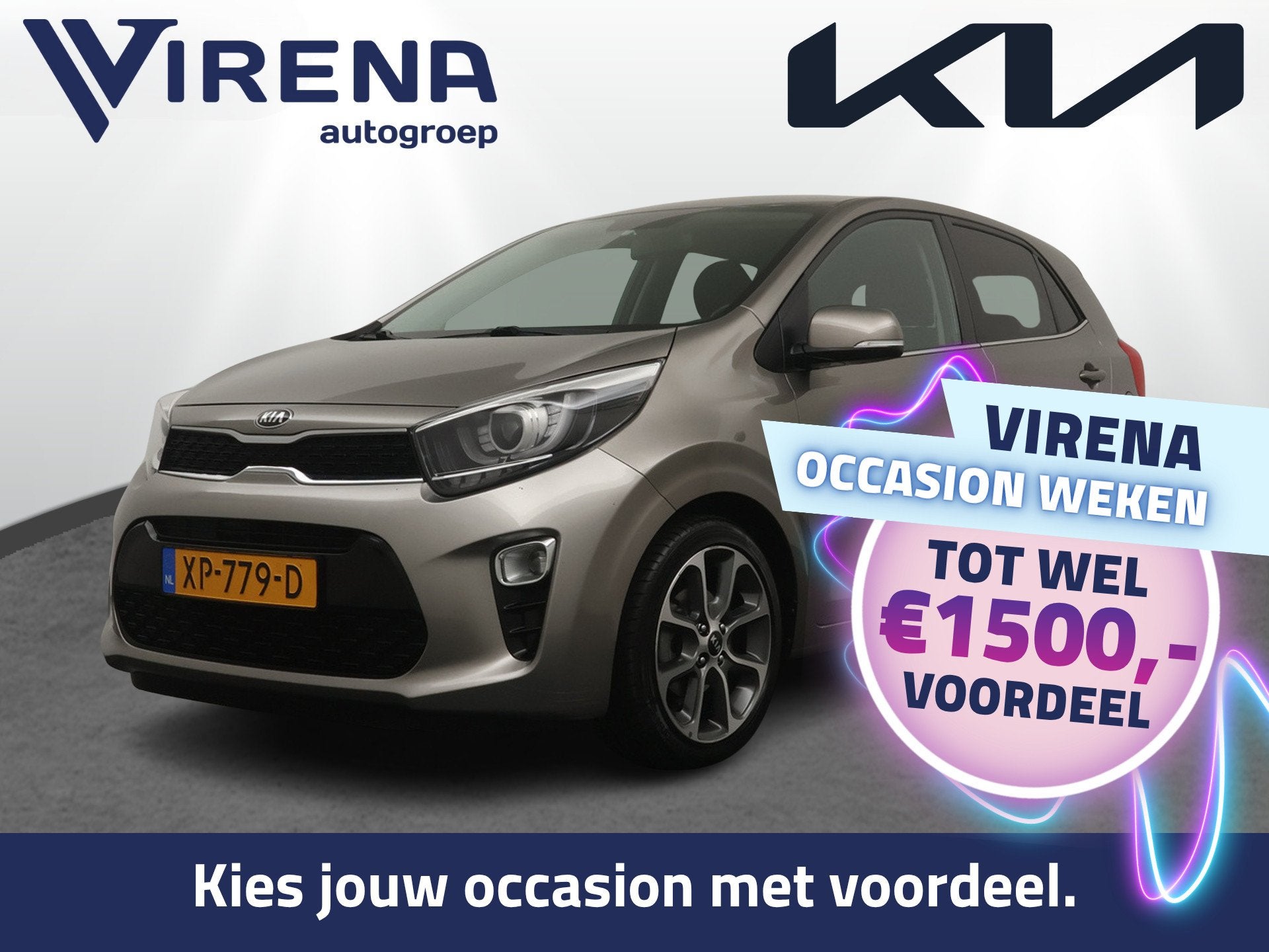 Kia Picanto 1.0 CVVT Design Edition - Navigatie - Climate Co, Voorwielaandrijving, Dealer onderhouden, Stof, Gebruikt