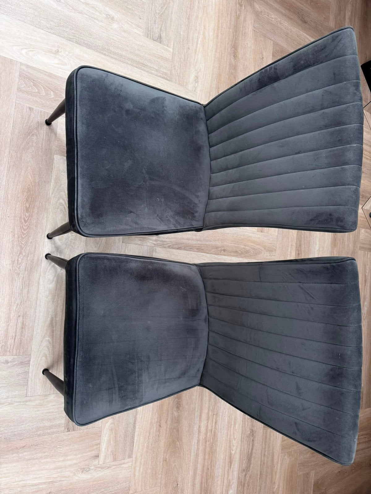 Eetkamerstoelen antraciet, Huis en Inrichting, Stoelen, Ophalen, Overige materialen, Gebruikt, Grijs