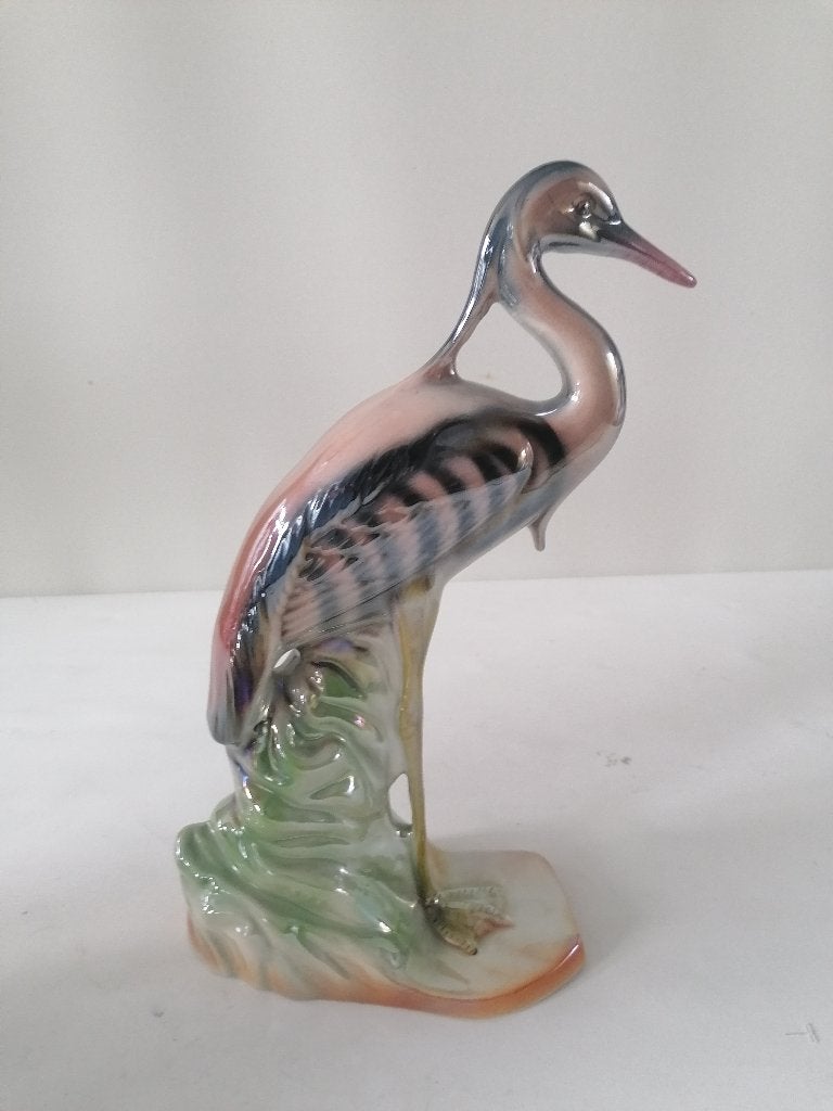 vintage keramieke vogel ws bequet mooie paerlemoer glans, Ophalen of Verzenden