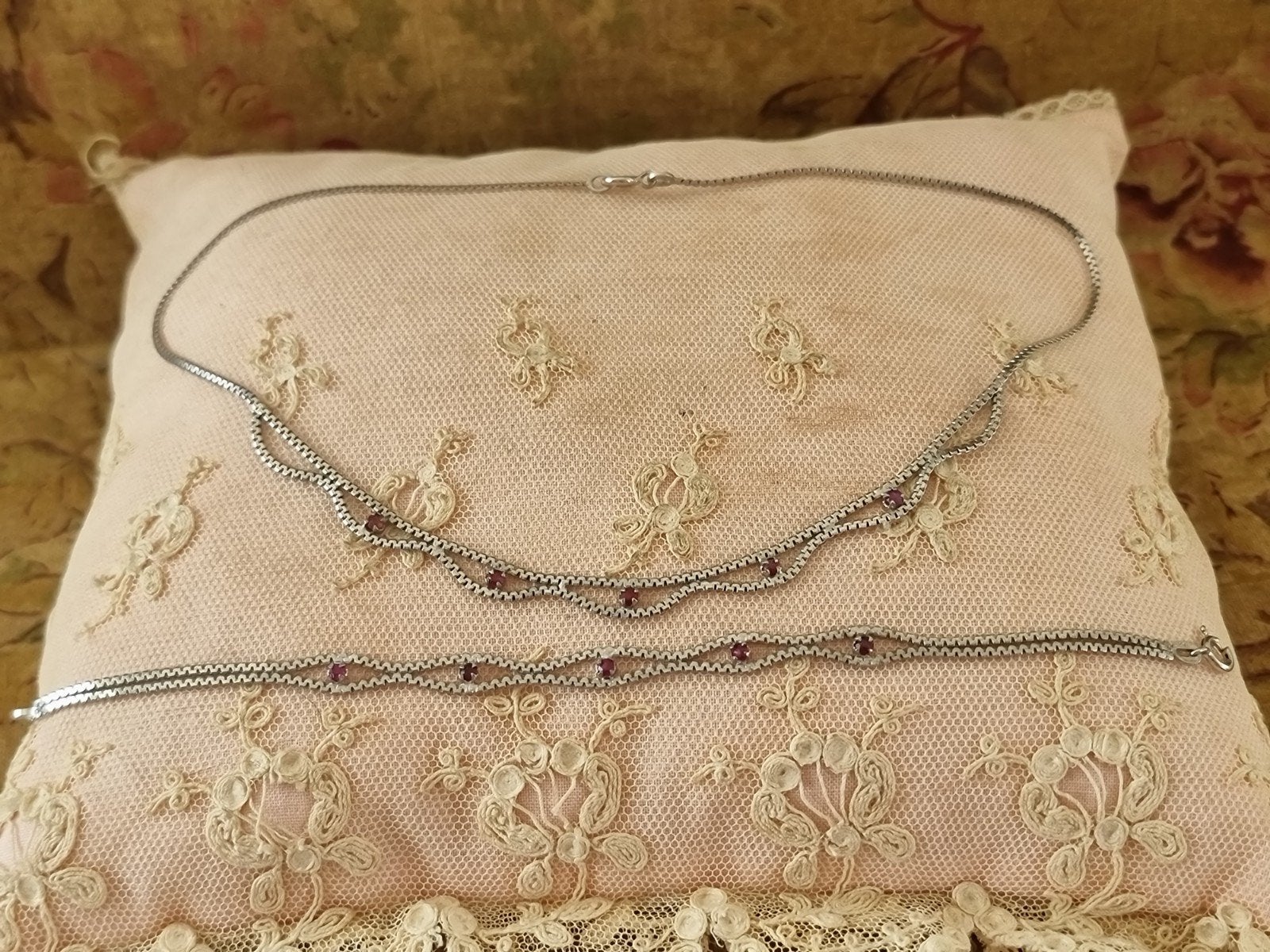 Zilveren set ketting en armband, Verzenden, Zo goed als nieuw, Zilver, Zilver