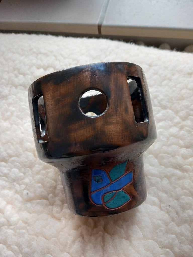 gratis verzenden vintage kandelaar kaars vogel potters, Verzenden, Meerkleurig, Kandelaar
