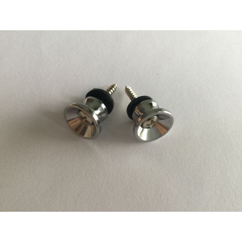 (2pcs) modern stijl strap buttons chroom, Muziek en Instrumenten, Moku Custom Guitars, Nieuw, 4613CB, Ophalen of Verzenden