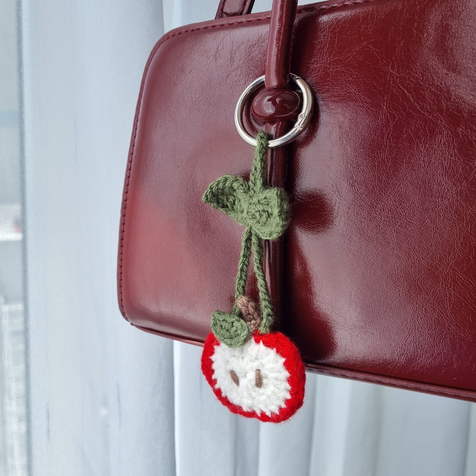 handgemaakt appel bagcharm/sleutelhanger (exlusief tas!), Ophalen of Verzenden, Nieuw, Overige typen