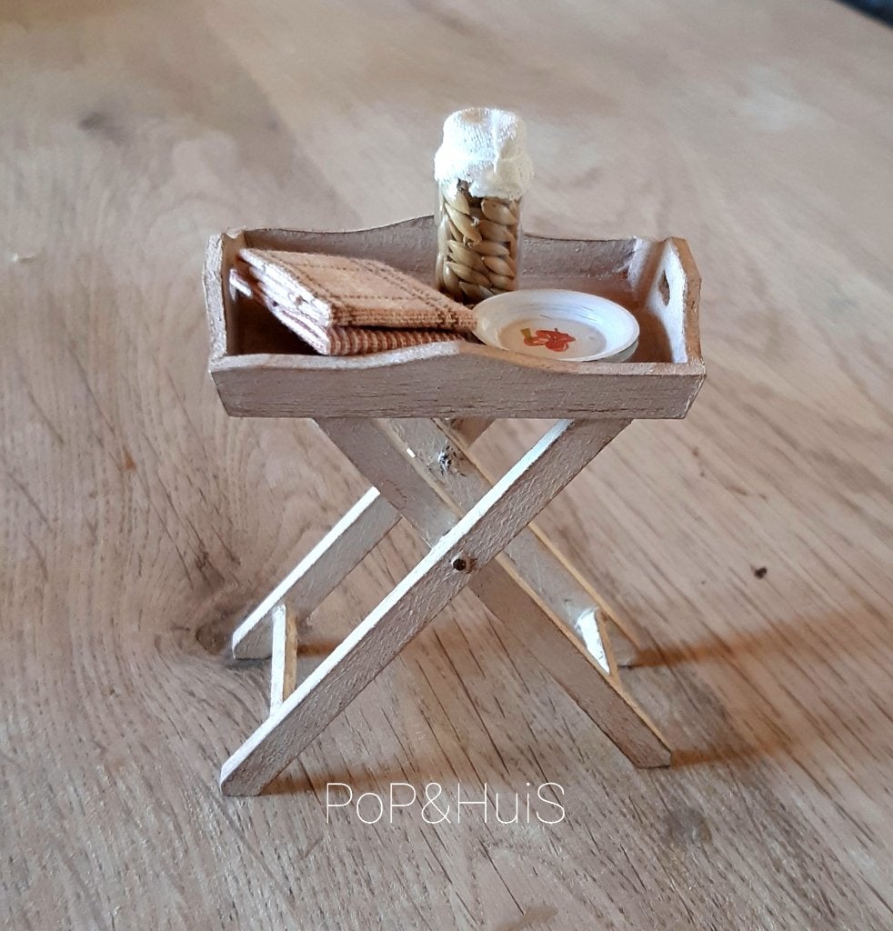 Bijzettafel 1:12, Ophalen of Verzenden, Zo goed als nieuw, Poppenhuis