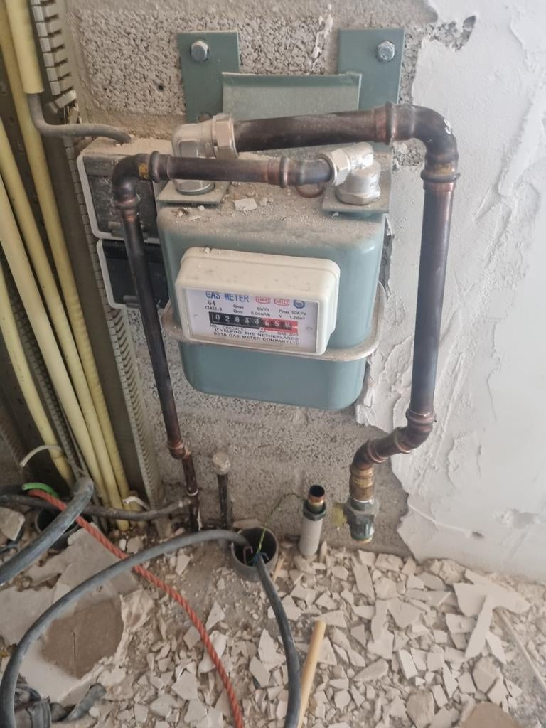 Gebruikte gasmeter met leidingen, Ophalen, Gebruikt, Overige typen