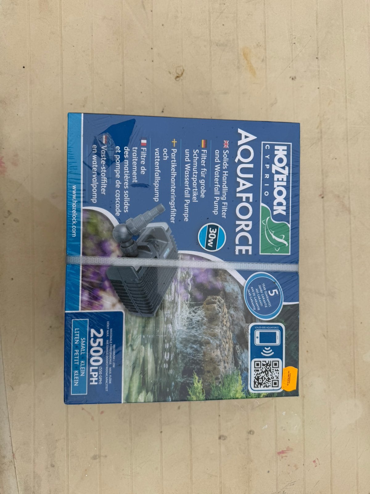 Hozelock aquaforce 2500 vijverpomp nieuw in doos, Ophalen of Verzenden, Nieuw, Vijverpomp