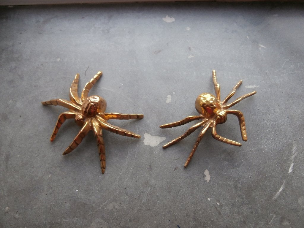 Vintage spinnen van geel koper!, Ophalen of Verzenden
