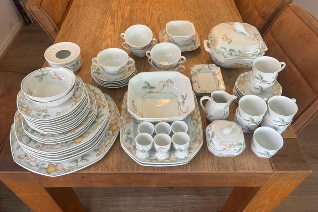 Villeroy & Boch Fruit Garden Servies - 62-delig, Ophalen of Verzenden, Zo goed als nieuw, Porselein, Overige stijlen