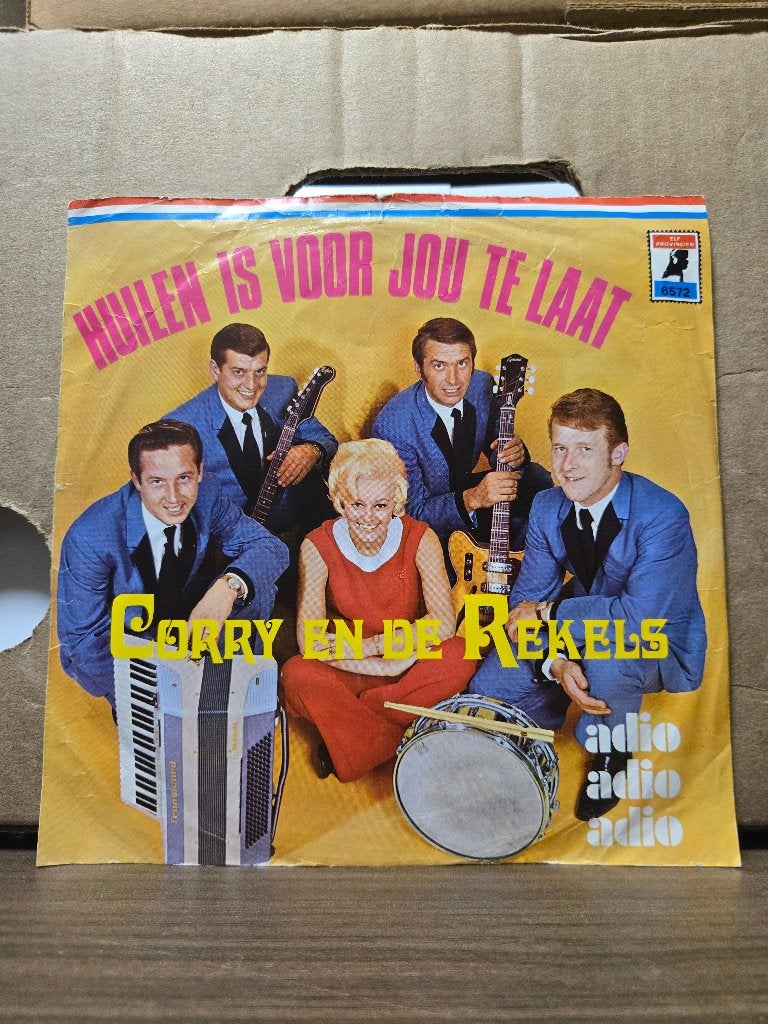Corry en de Rekels - Huilen is voor jou te laat, 7 inch, Ophalen of Verzenden, Zo goed als nieuw, Fotohoes