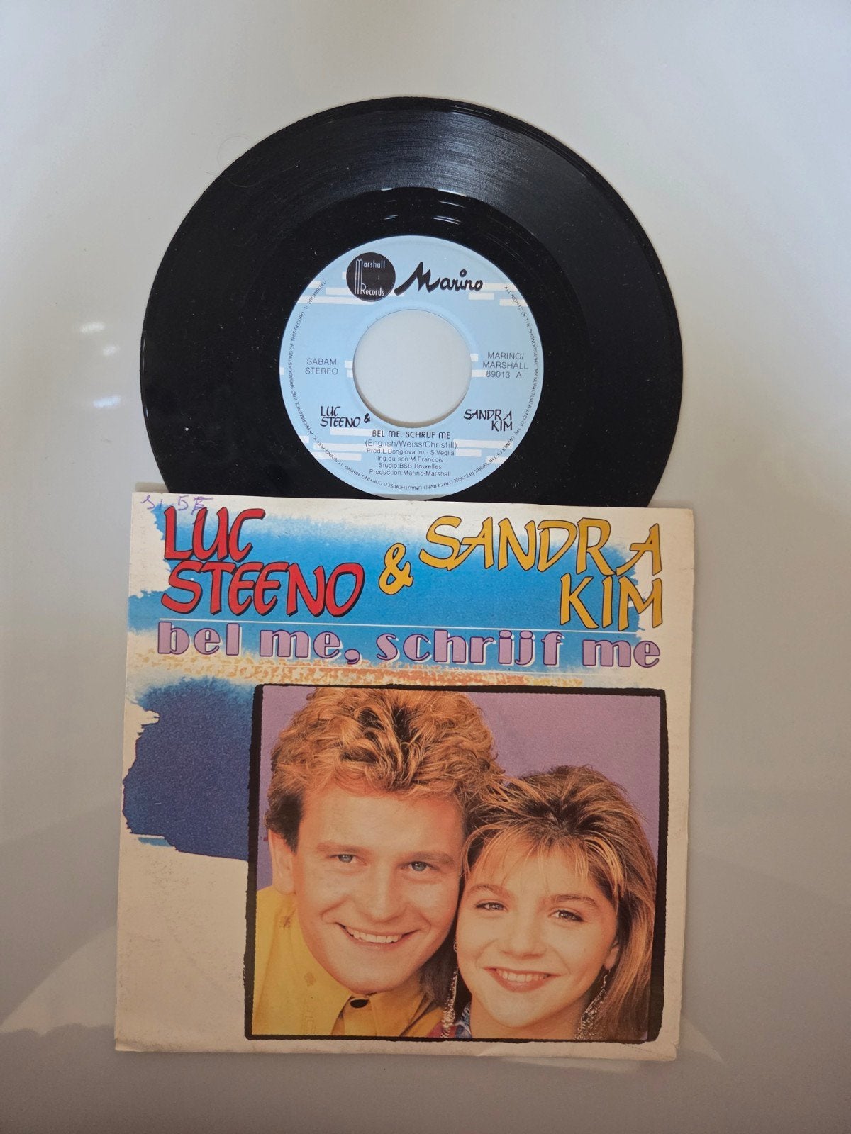 Luc Steeno & Sandra Kim - Bel me, schrijf me, Ophalen of Verzenden, Gebruikt, 7 inch, Pop