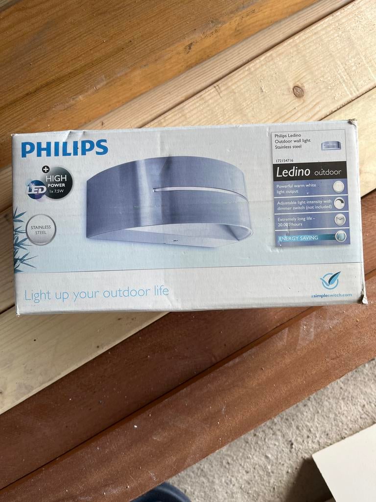 Philips Ledino LED Buitenlamp - Nieuw in doos, Minder dan 50 watt, Wandlamp, Nieuw, Ophalen of Verzenden