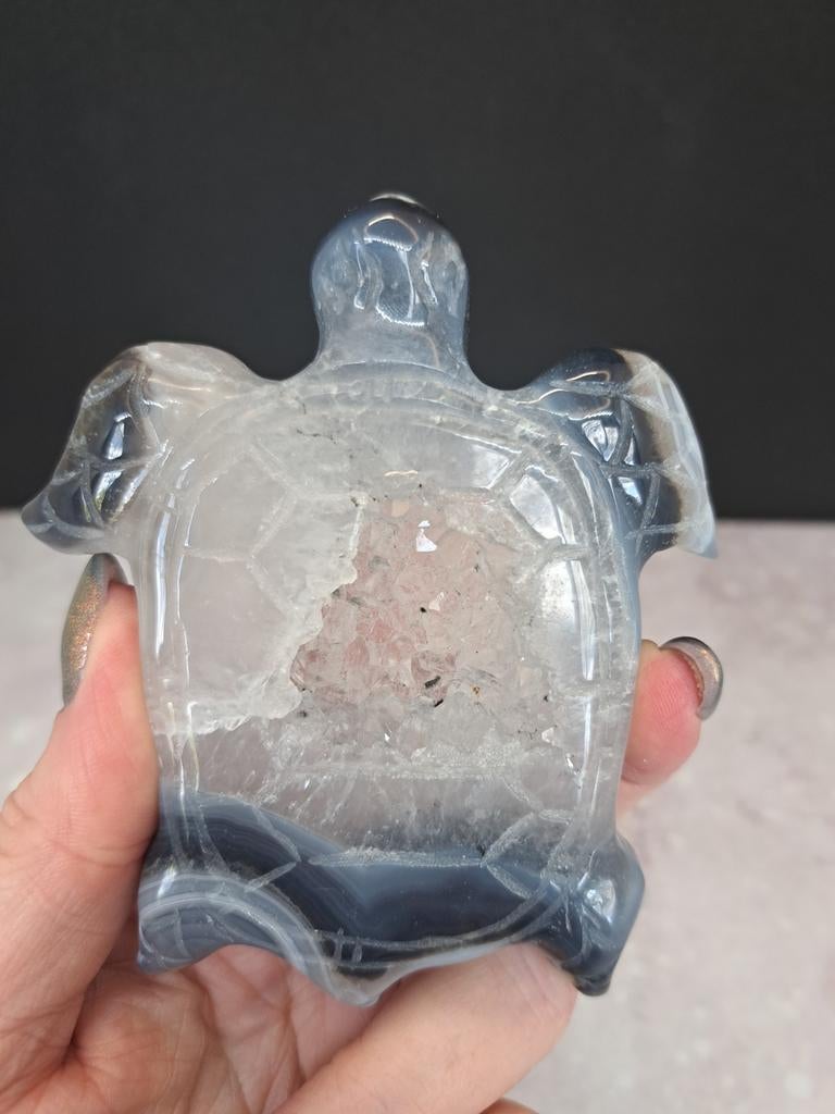 Carving agaat schildpad, Ophalen of Verzenden, Mineraal