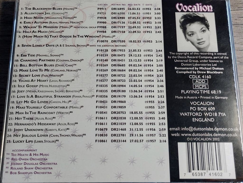 Lita Roza – Decca Singles 1951-57, Ophalen of Verzenden, Zo goed als nieuw, Jazz