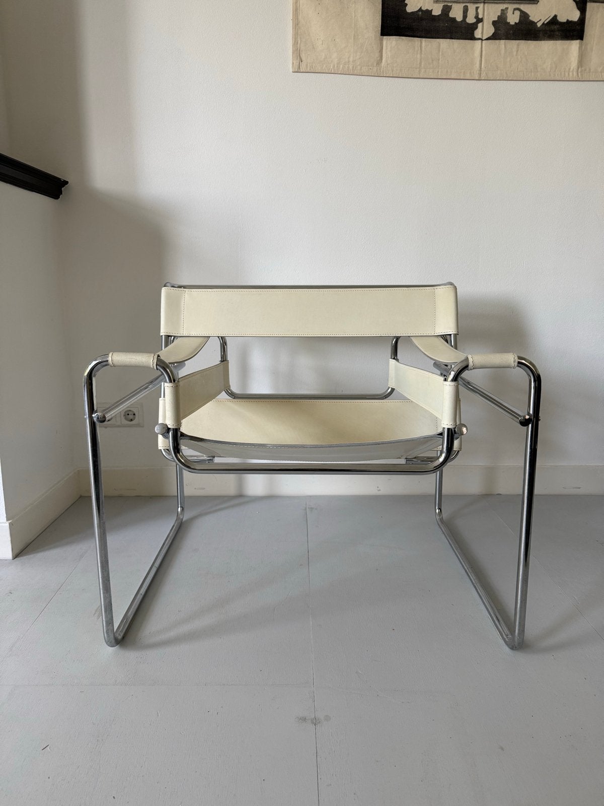 Wassily Stoel Marcel Breuer - Wit Leer, Ophalen, Gebruikt, Wit, Leer