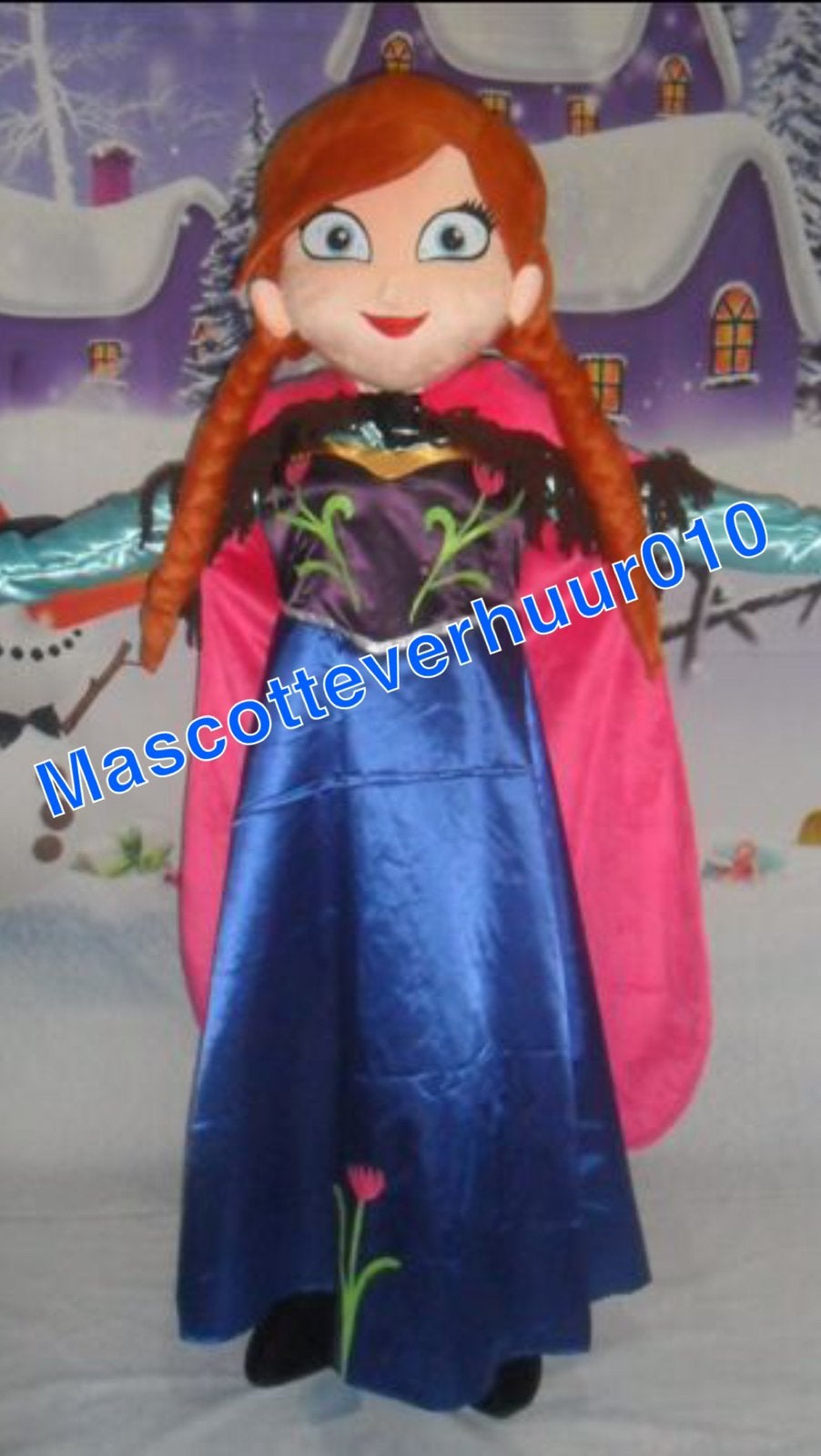 Anna Frozen mascotte te huur, Ophalen, Zo goed als nieuw, Verjaardag