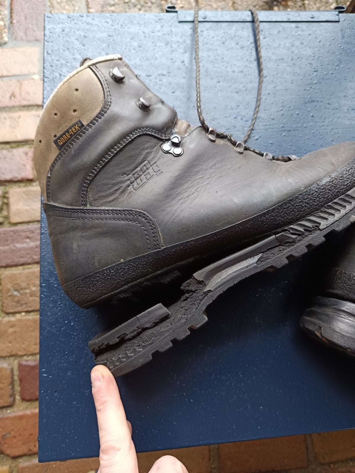 2 paar wandelschoenen (Meindl) - moeten opnieuw verzoold, Bruin, Ophalen of Verzenden, Meindl, Gedragen