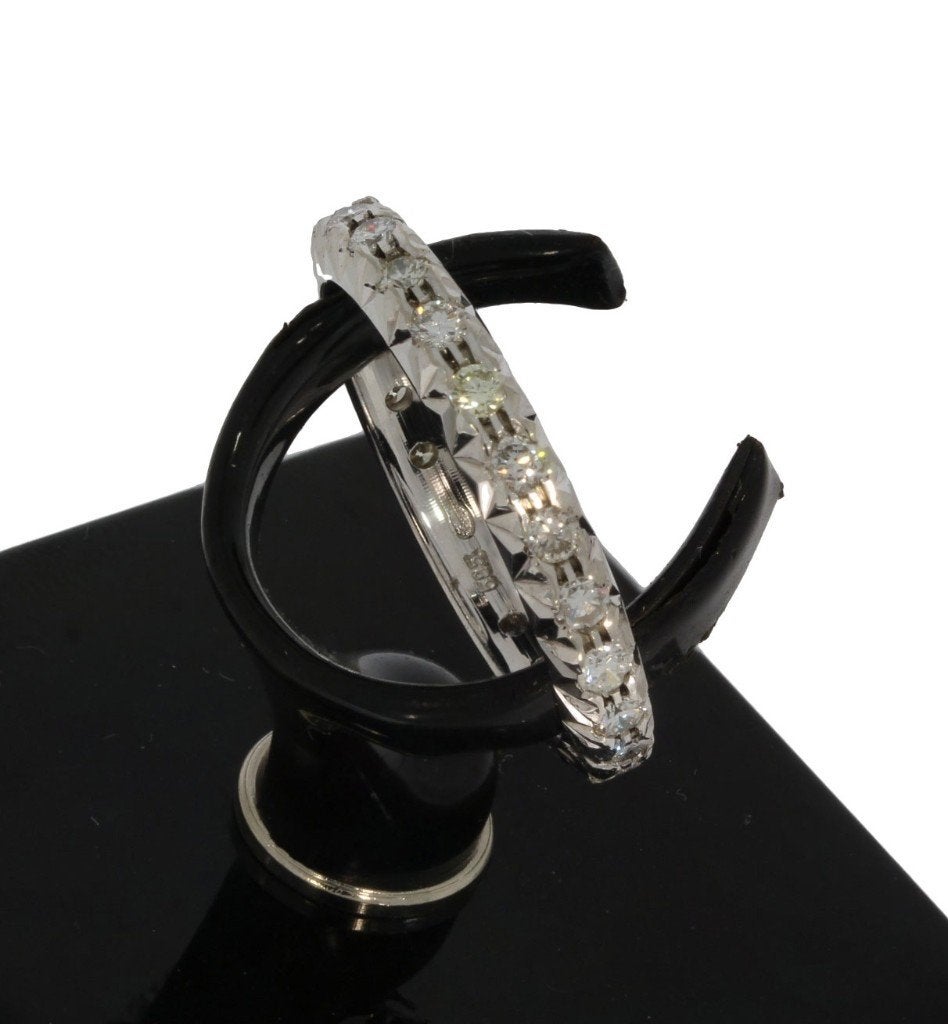 Diamanten 14k gouden alliance rij ring dame briljant fraai, Sieraden, Tassen en Uiterlijk, Voordeelsieraden, Ophalen of Verzenden