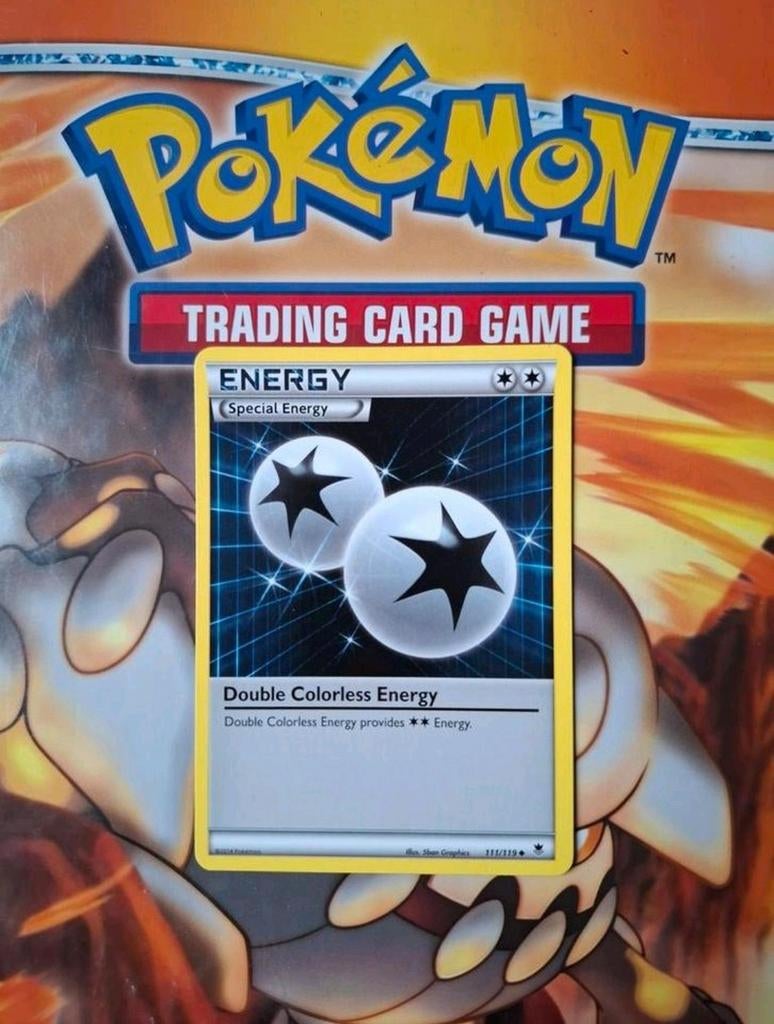 Double colourless energy 111/119 XY Phantom forces pokemon, Ophalen of Verzenden, Zo goed als nieuw, Losse kaart