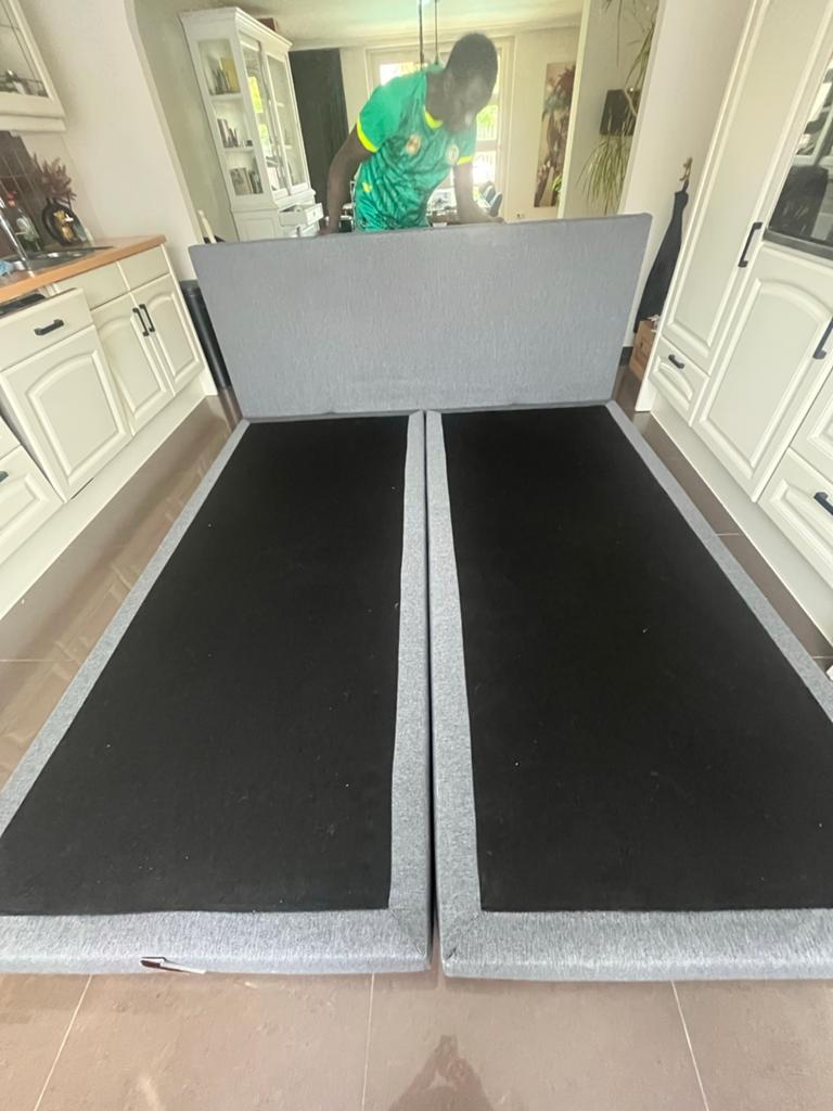 tweepersoons boxspring bed 180x200, Tweepersoons, Ophalen of Verzenden, Zo goed als nieuw, 200 cm