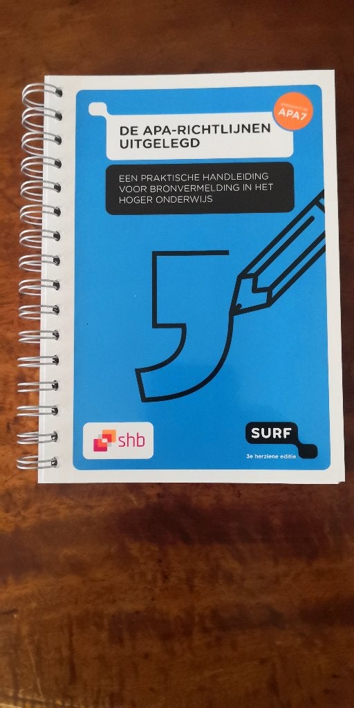 De APA-richtlijnen uitgelegd, 3e herziene editie, nieuw, Nieuw, Surf Uitgevers, Alpha, HBO