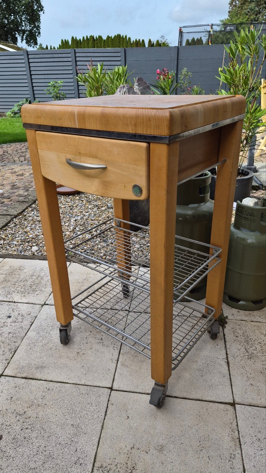 Legnoart Keukentrolley met lade en rekken, Huis en Inrichting, Ophalen, Gebruikt, Hout, Keukentrolley