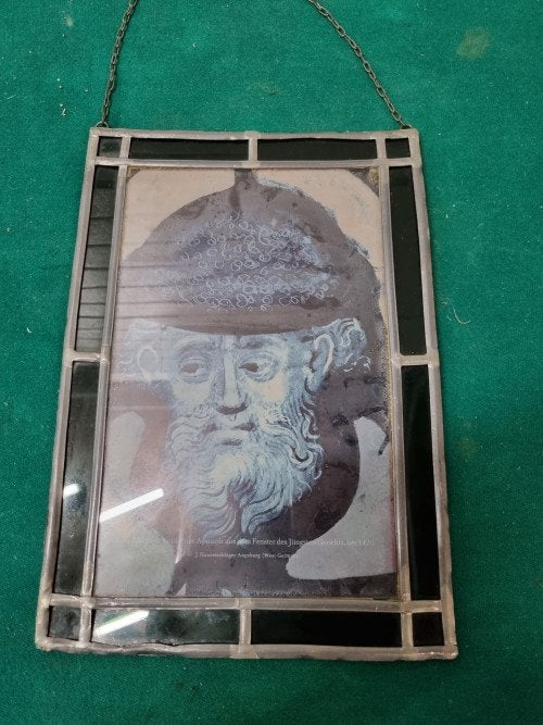 - glas in lood vintage apostel, Ulmer munster, Ophalen of Verzenden