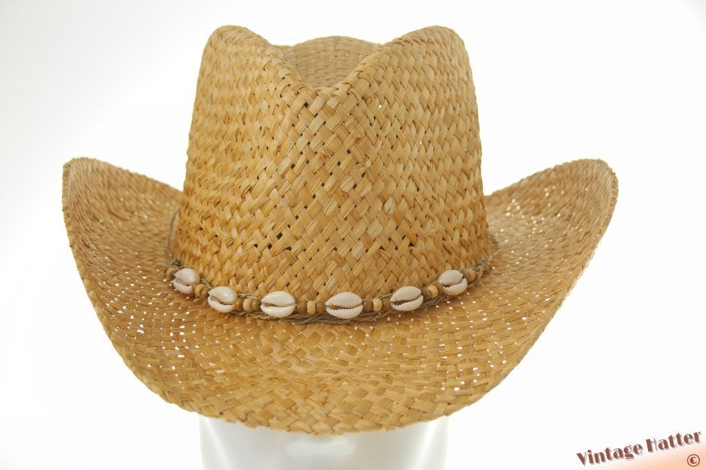 cowboy Western hoed stro met schelpjes vormbaar 54-60 nieuw, Kleding | Dames, Ophalen of Verzenden, Nieuw, One size fits all, Hoed