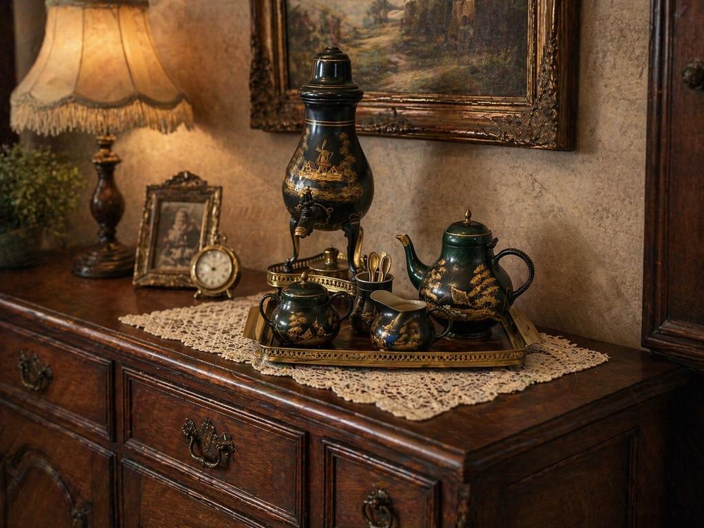 Vintage Koffie/Thee servies Edeltin Kurz tielens holland, Ophalen