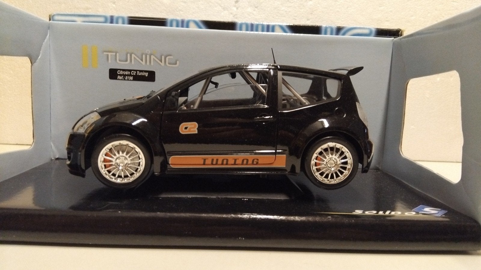 Citroen C2 Tuning zwart Solido metal 1:18 KRD, Ophalen of Verzenden, Zo goed als nieuw, Auto, Solido