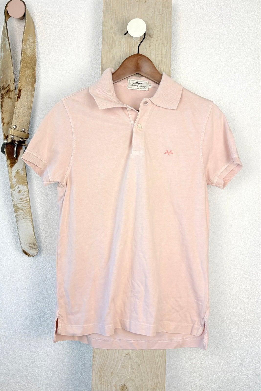Thomas Burberry Roze Polo Shirt Maat S, Kleding | Heren, Polo's, Verzenden, Zo goed als nieuw, Maat 46 (S) of kleiner, Roze
