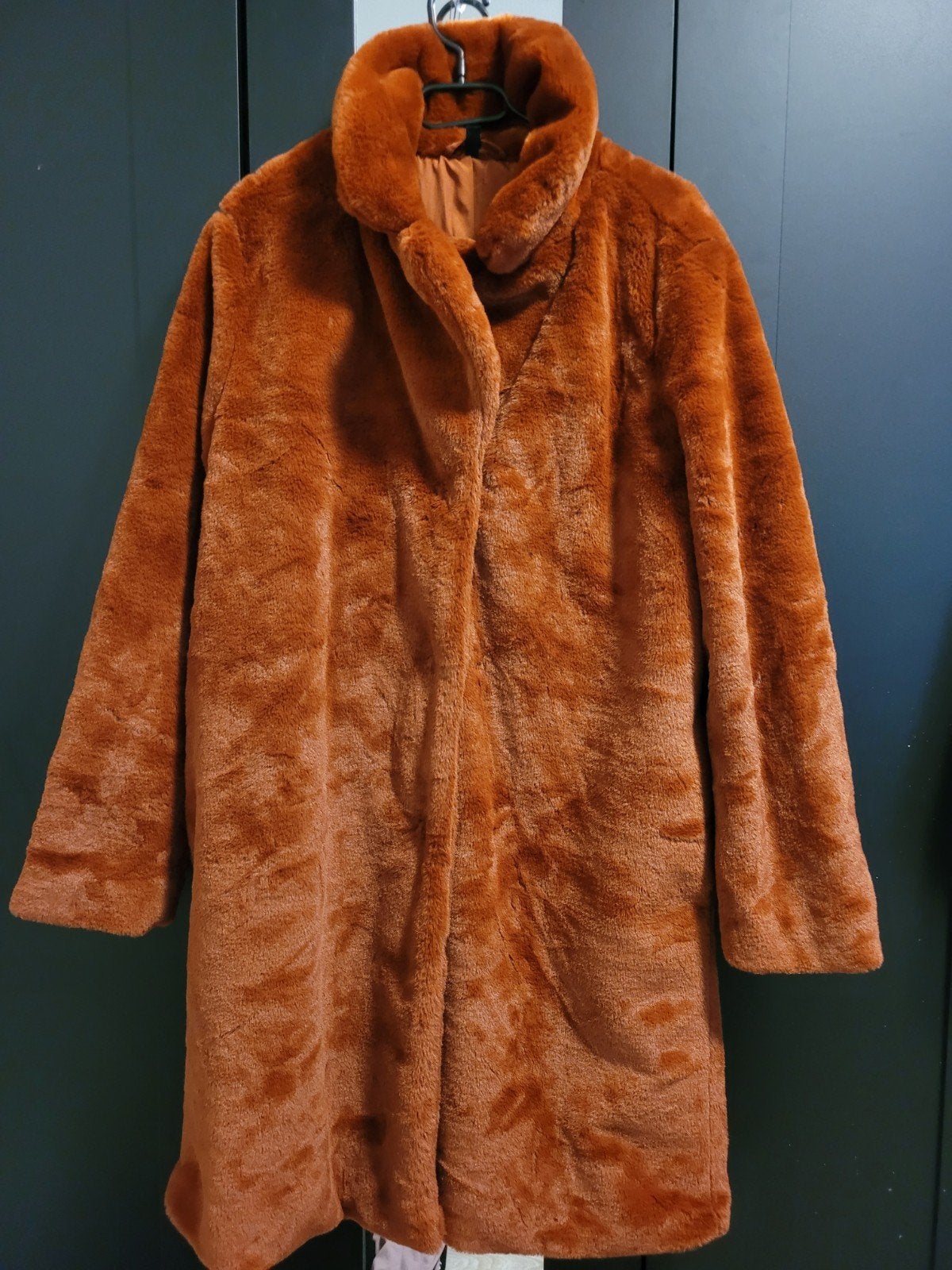 HEMA faux fur coat L, Kleding | Dames, Jassen | Winter, Hema, Ophalen, Zo goed als nieuw, Bruin
