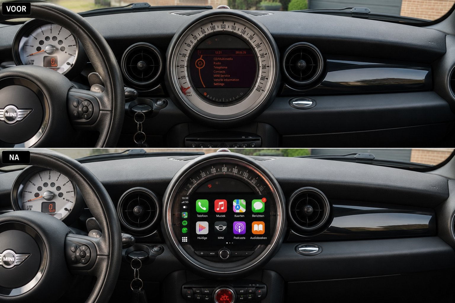 MINI Cabrio CarPlay & Android Auto Inbouw, Auto diversen, Ophalen, Nieuw